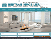 Tablet Screenshot of bertran-immobilier.fr
